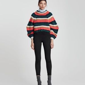 Zara High Waist faux Suede Trafaluc leggings XS